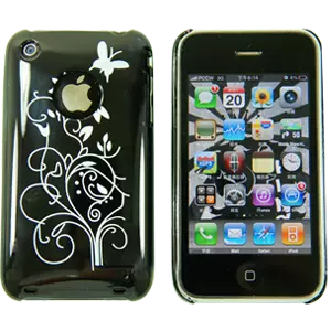 iPhone Case White Butterfly Design Hard Case Cover for iPhone 3g 3gs from iphonecapital.com