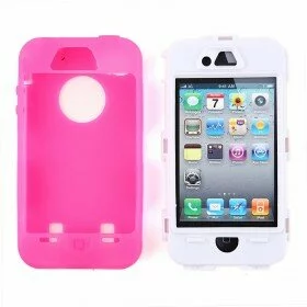 Apple iPhone 4G Supporter Case Color: PINK IN WHITE